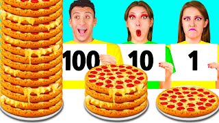 100 Couches de Nourriture Défi  Guerre de Cuisine par Challenge Fun [upl. by Eannyl]