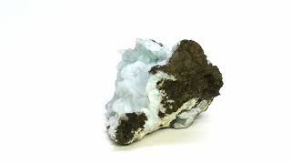 Calcite quotFlowerquot on Hemimorphite  79 Mine Arizona  103077 [upl. by Mit648]