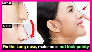 Fix long nose Reduce the length of the nose size make your nose not look pointy  Nose exercises [upl. by Adaj623]