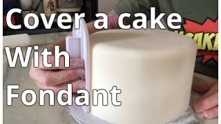 Easy Cover A Cake With Fondant Sugar Paste [upl. by Sucramad776]