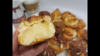 Windbeutel mit zarter MilchmädchenCreme megalecker Profiteroles Rezept [upl. by Liatrice932]