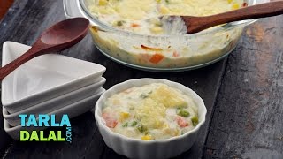 Baked Vegetable Au Gratin by Tarla Dalal [upl. by Nosyrb]