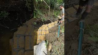 Concrete bag retaining wall update [upl. by Dunn]