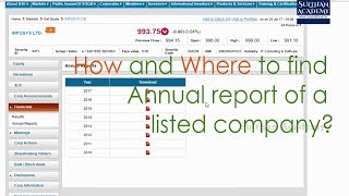 How and where to find Annual report of a listed company [upl. by Nuncia]