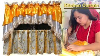 Kitchen Curtain  How To Make A Simple Kitchen Curtain  Full Tutorial For Beginners [upl. by Latsyrc128]