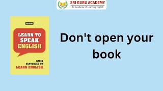 Spoken English  Listen and Practice  Sri Guru Academy  Madurai [upl. by Chemash542]