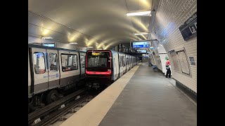 Ligne 11 du métro de Paris de Montreuil  Hôpital à Coteaux Beauclair [upl. by Vitia740]