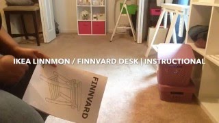 IKEA  FINNVARD DESK  INSTRUCTIONAL [upl. by Maroney]