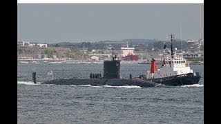 HMS TRENCHANT S91 ENTERS DEVONPORT NAVAL BASE AT DEVILS POINT  10th July 2018 [upl. by Haron130]