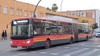 Castrosua New City articulado de TUSSAM  Línea 6 bus urbano de Sevilla [upl. by Sorilda220]