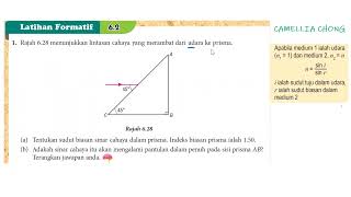 BAB 6CAHAYA amp OPTIK 62Pantulan Dalam Penuh Latihan Formatif 62 Soalan1a BUKU TEKS FIZIK KSSM T4 [upl. by Barbabra]