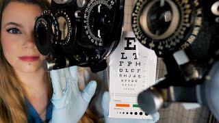 ASMR Hospital Eye Exam  Lens 1 or 2 Eye Measuring Light Exam [upl. by Ecargyram259]