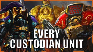 Every Single Custodes Unit Type EXPLAINED By An Australian  Warhammer 40k Lore [upl. by Dearborn676]