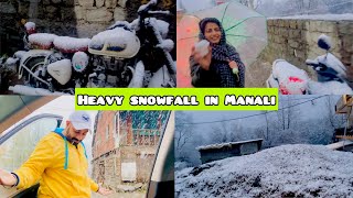 Heavy Snowfall in Manali  Manali Vlog [upl. by Hulen]