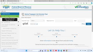 How to Check Income Tax Status  Active Taxpayer List Income Tax  FBR [upl. by Ellehsad]