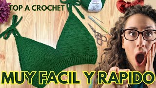 LOS VENDO POR DOCENA 🤩  TOP A CROCHET FÁCIL Y MUY RAPIDO [upl. by Davenport572]