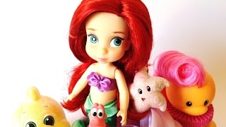 Disney Store The Little Mermaid Disney Animators Collection Ariel Mini Doll Play Set review [upl. by Onaicilef]