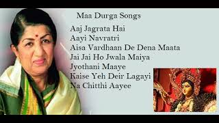 NonStop top 7 Durga maa songs by Lata Mangeshkar [upl. by Leeda]