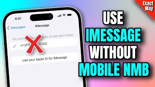 How To Use iMessage on iPhone Without Mobile Number 2024 [upl. by Sissel767]