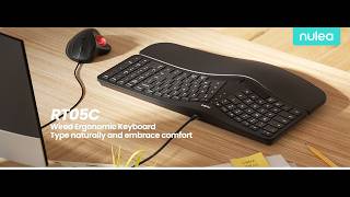 Nulea RT05C Wired Ergonomic Keyboard [upl. by Costanza]