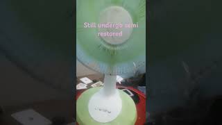 Semi restored Promac twelve inch frosty desk fan taken from junk collector 45w meant green white [upl. by Aihsas]