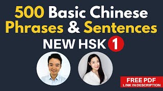 Learn Basic Chinese Words in Phrases amp Sentences for Beginners New HSK 1 Vocabulary Examples HSK 30 [upl. by Syman768]