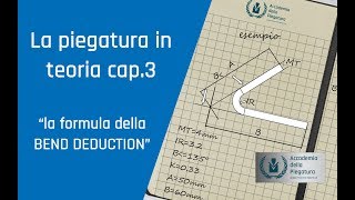 LA PIEGATURA DELLA LAMIERA IN TEORIA 3 la formula della BEND DEDUCTION [upl. by Matias]