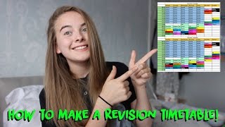 HOW TO MAKE A REVISION TIMETABLE [upl. by Ydal]