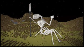 Minecraft skeleton monster timelapse [upl. by Winson]