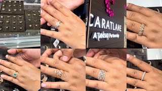 Latest offer 😍 Caratlane diamond ring designs with price and wt  Diamond engagement ringwedding [upl. by Akimik]