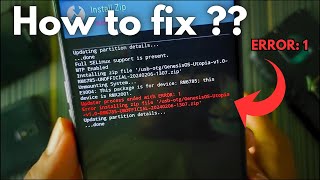 How to fix ERROR 1 in TWRP  error installing zip file  Updater Process ended with error 1 [upl. by Lisha]