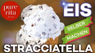 🍦DIY • Stracciatella Eis selber machen mit Eismaschine  super cremig Rezept [upl. by Jacquelyn]