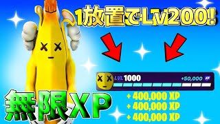 【最速レベル上げ】完全放置でLv200！一瞬で30万XP稼げる神マップを紹介します！【フォートナイト】 [upl. by Iron]