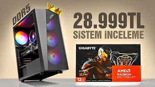 2K SİSTEM 28999 TL DDR5 RX 7700 XT 12GB PC İnceleme Rehberi [upl. by Odlabu]