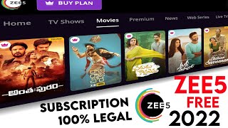 Zee5  Zee5prime free  Zee5 free subscription 2022 [upl. by Ahsinhoj]