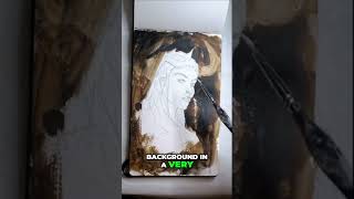 Acrylic portrait painting in your sketchbook art painting acrylicpainting artwork [upl. by Pentheam]