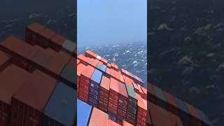 Container Ship 🚢 Rolling amp Pitching🌊 Dangerous 🥺container ship rolling pitching dangerous sea [upl. by Jaal328]