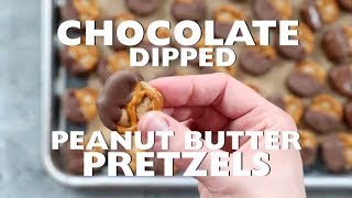 Chocolate Dipped Peanut Butter Pretzels [upl. by Arst]