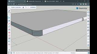 Cómo hacer una tableta con los bordes redondeados en SketchUp con la herramienta sígueme [upl. by Chauncey76]