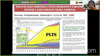 PROSPEK ENDAPAN SILIKA UNTUK MATERIAL INDUSTRI SEMIKONDUKTOR DAN SEL SURYA NASIONAL [upl. by Cardie]