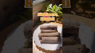 Sikkimese traditional Dish Khuddi  Buckwheat spinach wrap  Happy Panglhabsol food shorts [upl. by Papke]