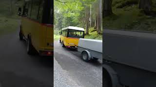 Postbus in the Swiss mountains [upl. by Ainez]