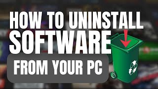 How To Uninstall Computer Software Permanently  Remove Or Uninstall Software From Windows 71011 [upl. by Eph446]