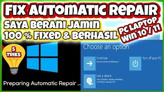 5 Effective Tricks ‼️ Fix Automatic Repair Laptop  PC Windows 10  Windows 11 [upl. by Buine]