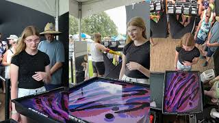 Pinks Purples and Black Body Marbling at Faster Horses Festival 4K [upl. by Tijnar41]