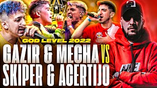 🔥 BATALLÓN 🔥 PIEZAS REACCIONA A GAZIR amp MECHA VS SKIPER amp ACERTIJO EN GOD LEVEL 2022 [upl. by Naitsabas]