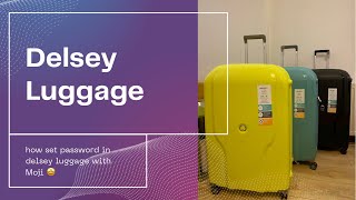 4k  How set password in DELSEY luggage  delsey help travel france luggage [upl. by Mersey]