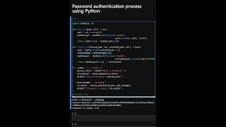 Day 182 Password authentication process using Python [upl. by Ardnalahs]