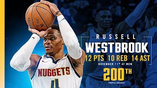 Russell Westbrook Gets 200th TripleDouble vs Grizzles  111924 [upl. by Emmery]