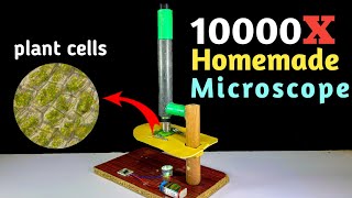 How To Make a 10000X Microscope Homemade Easy  DIY Most Powerful MICROSCOPE [upl. by Eihs]